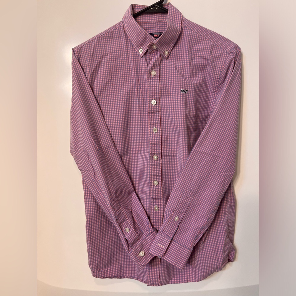Vineyard Vines Pink and Blue Button Down